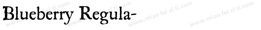 Blueberry Regula字体转换
